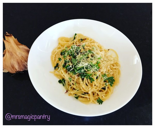 Smoked Garlic Spaghetti Aglio e Olio